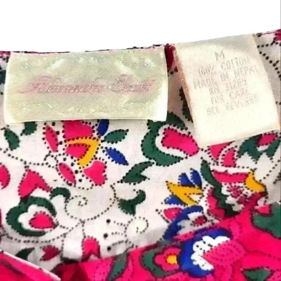 VTG Alexandra Scott Floral Print Cotton Mumu Dress Size Medium. - Picture 7 of 7